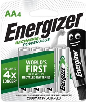 ENR Recharge Powerplus AA 4 Pack