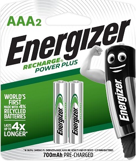 ENR Recharge Powerplus AAA 2 Pack