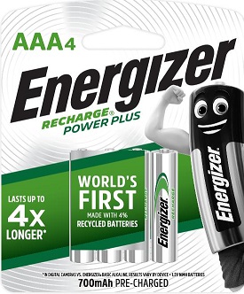 ENR Recharge Powerplus AAA 4 Pack